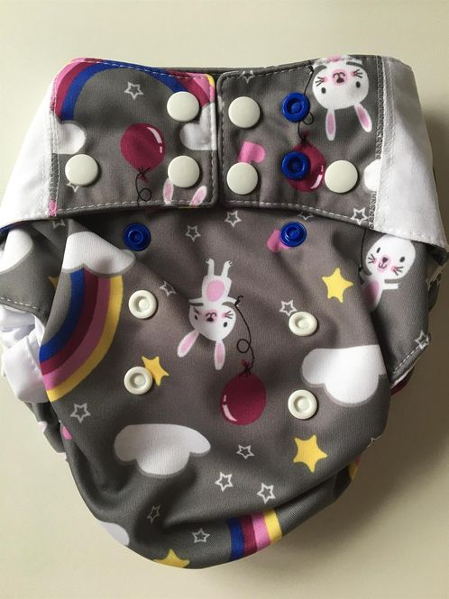Hovedbilde Mommy Mouse One Size lomme tøybleie FLEECE CLOUD