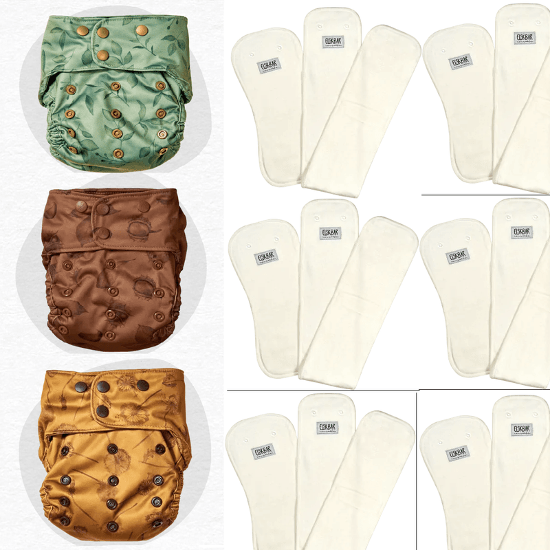 Elskbar cover-all one size ALT I 2 startpakke liten 3 cover + 9 